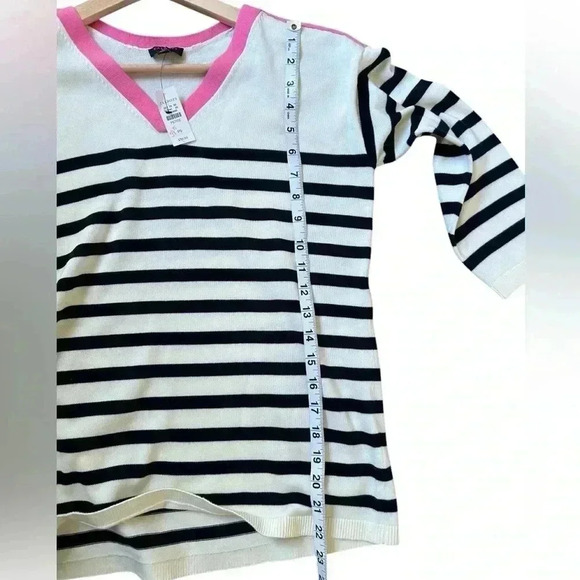 Talbots Striped Sweater with 3/4 length Sleeves NWT Size SP - Picture 14 of 14
